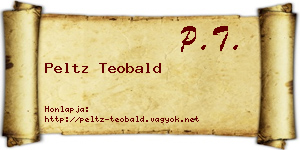 Peltz Teobald névjegykártya